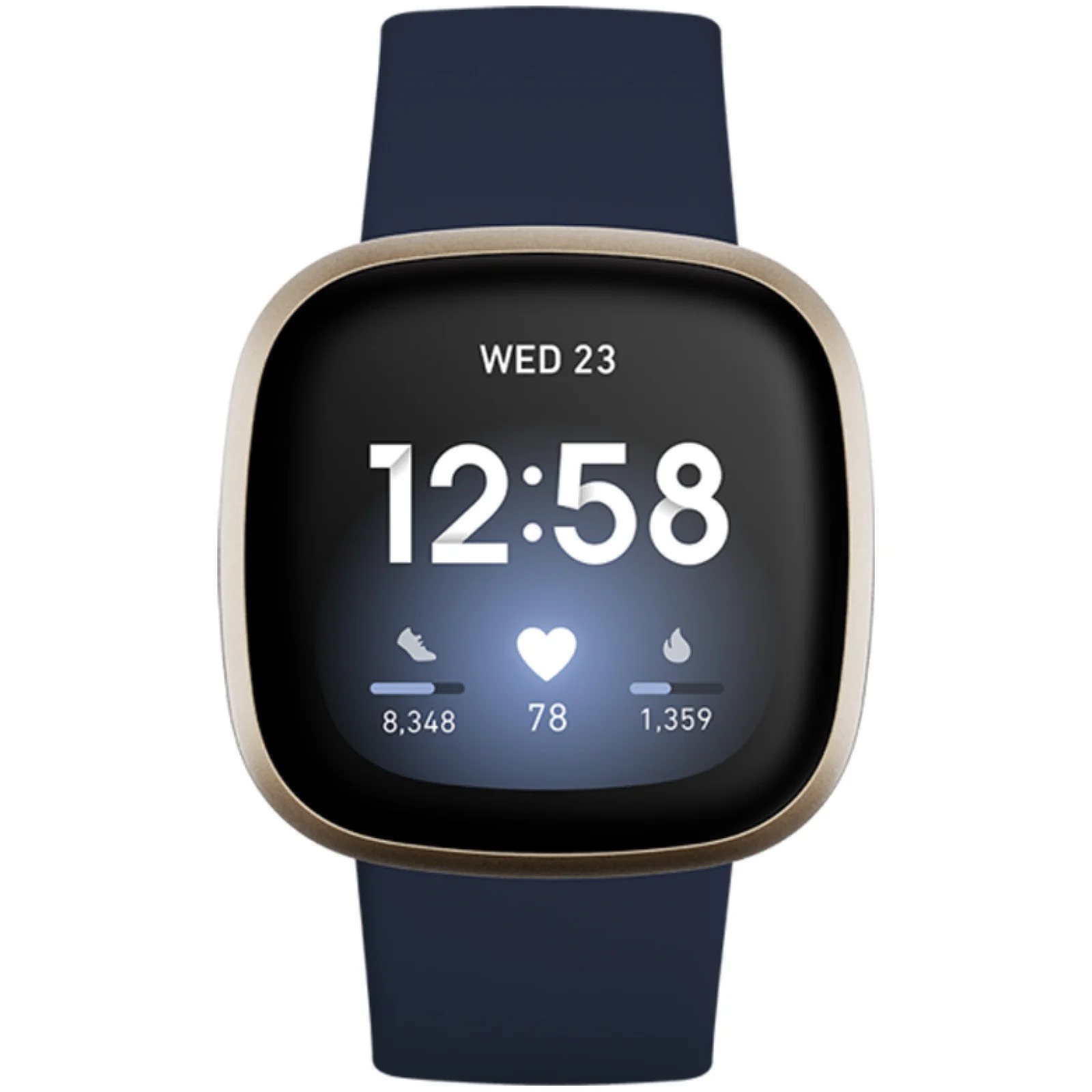 Смарт-годинник Fitbit Versa 3 Midnight/Soft Gold Aluminum (FB511GLNV)