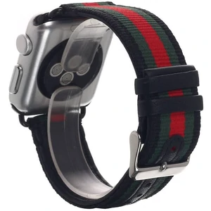 Браслет Pandawell Nylon with Genuine Leather Strap для Apple Watch 38mm/40mm Red/Green