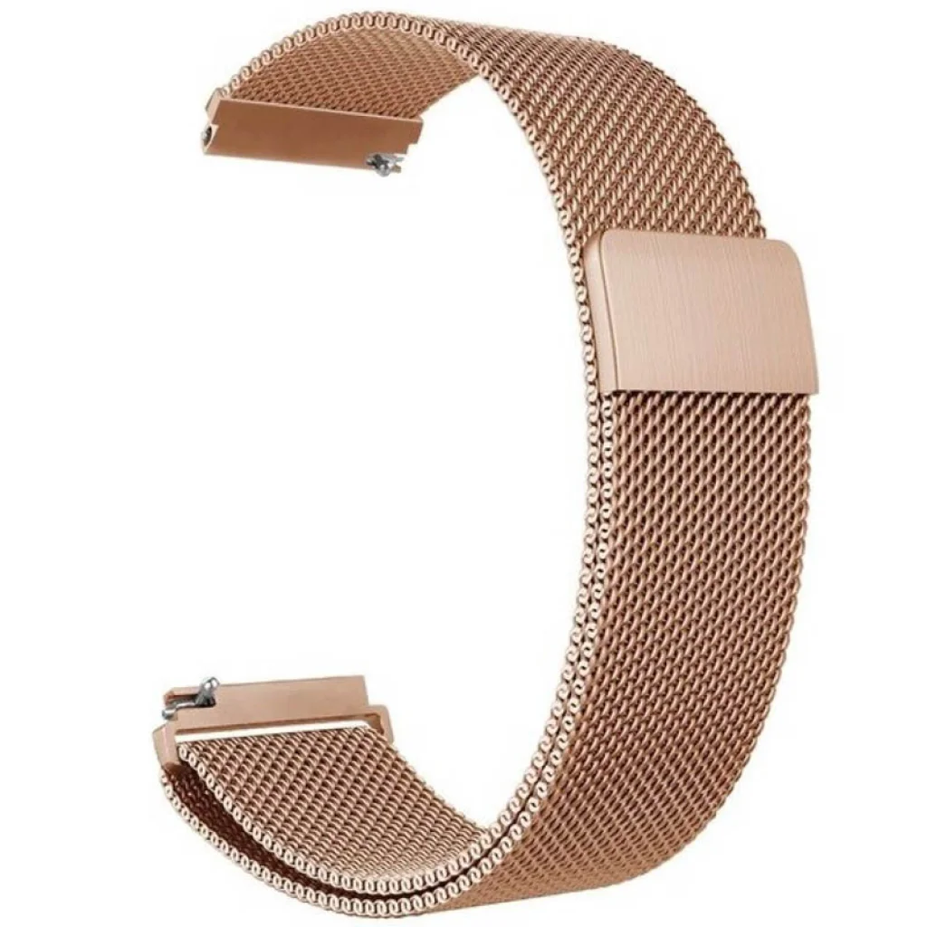 Ремінець Milanese Loop для Xiaomi Amazfit, Samsung 20mm Rose Gold
