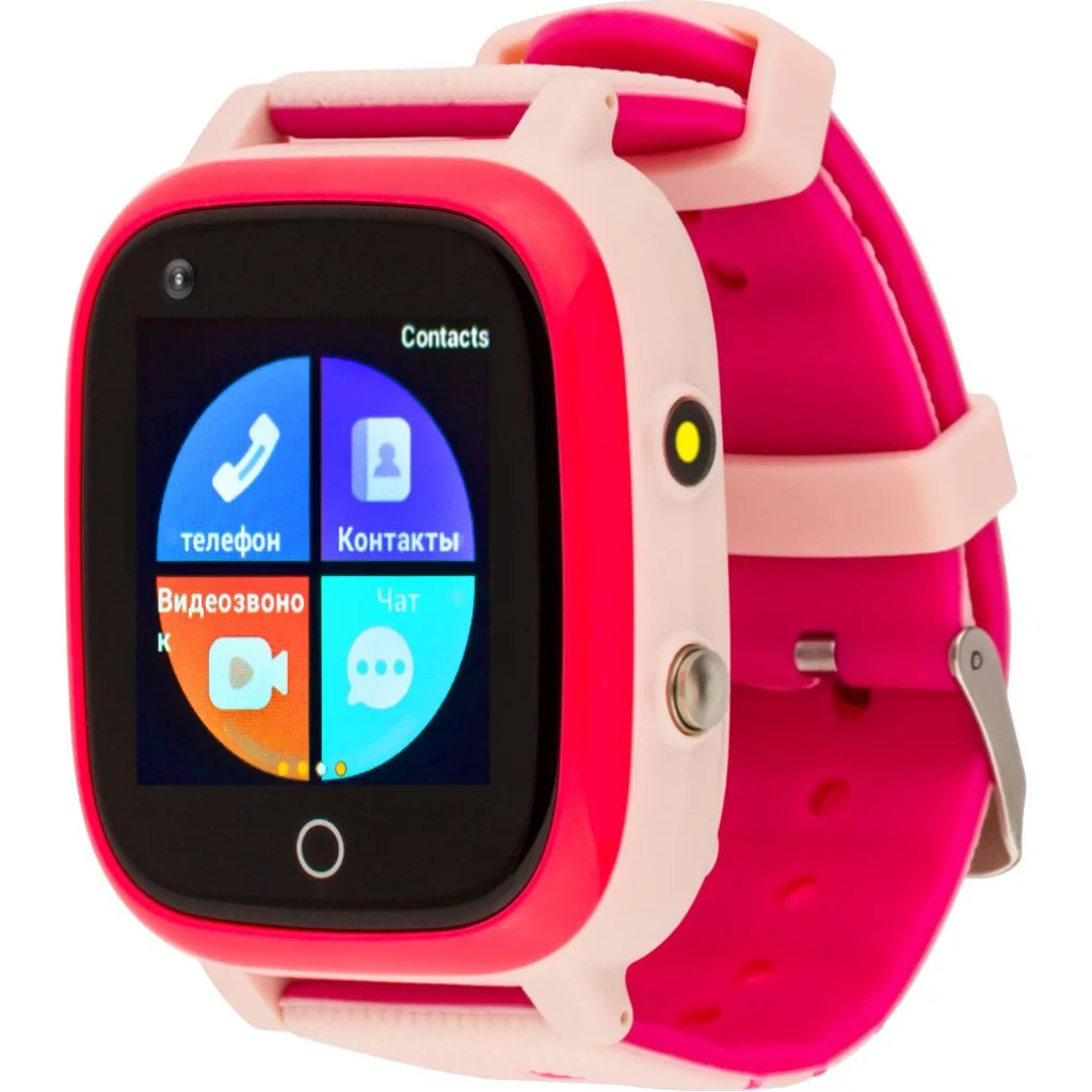 Детские смарт-часы с GPS трекером AmiGo GO005 4G WIFI Thermometer Pink UA