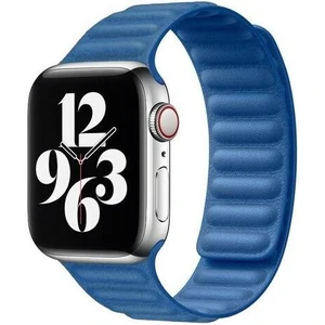 Ремінець Leather Link Blue S/M для Apple Watch 42mm, 44mm (HQCo)