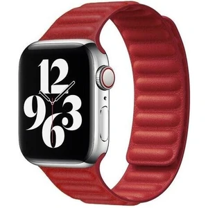 Ремінець Leather Link Red S/M для Apple Watch 42mm, 44mm (HQCo)