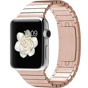 Колір: Рожевий - Браслет Apple Link Bracelet Rose Gold (HQCo) для Apple Watch 42mm, Apple Watch 44mm