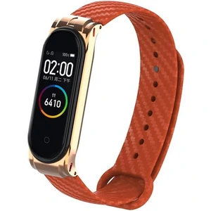 Ремешок Carbon Fiber Strap Orange для Mi Band 3, Mi Band 4