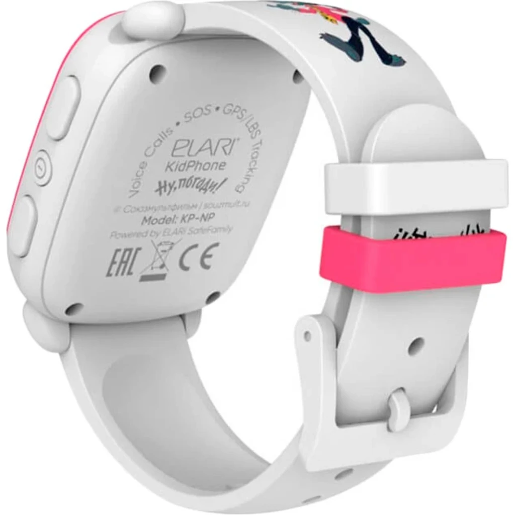 Часы детские с GPS трекером ELARI KidPhone NyPogodi White (KP-NP-WP)