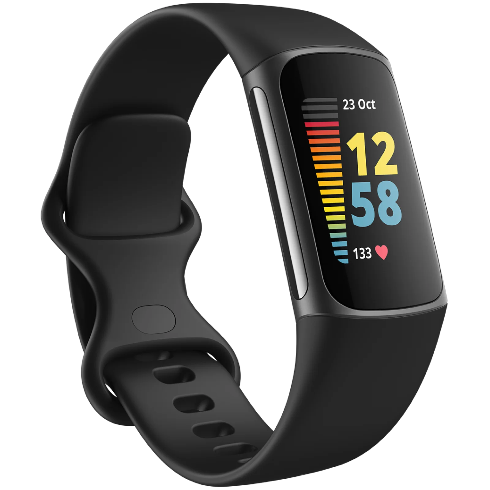 Фітнес-браслет Fitbit Charge 5 Graphite Stainless Steel Black Band (FB421BKBK)
