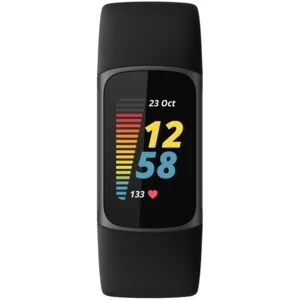 Фітнес-браслет Fitbit Charge 5 Graphite Stainless Steel Black Band (FB421BKBK)