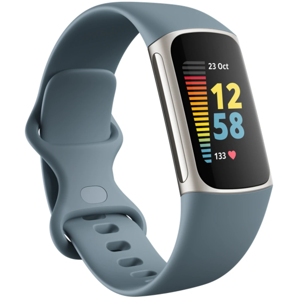 Фитнес-браслет Fitbit Charge 5 Platinum Stainless Steel Steel Blue Band (FB421SRBU)