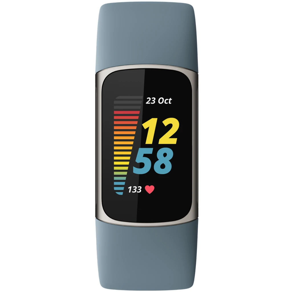 Фитнес-браслет Fitbit Charge 5 Platinum Stainless Steel Steel Blue Band (FB421SRBU)