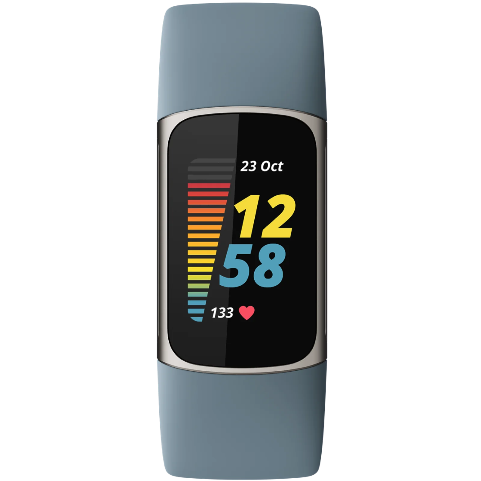 Фітнес-браслет Fitbit Charge 5 Platinum Stainless Steel Steel Blue Band (FB421SRBU)