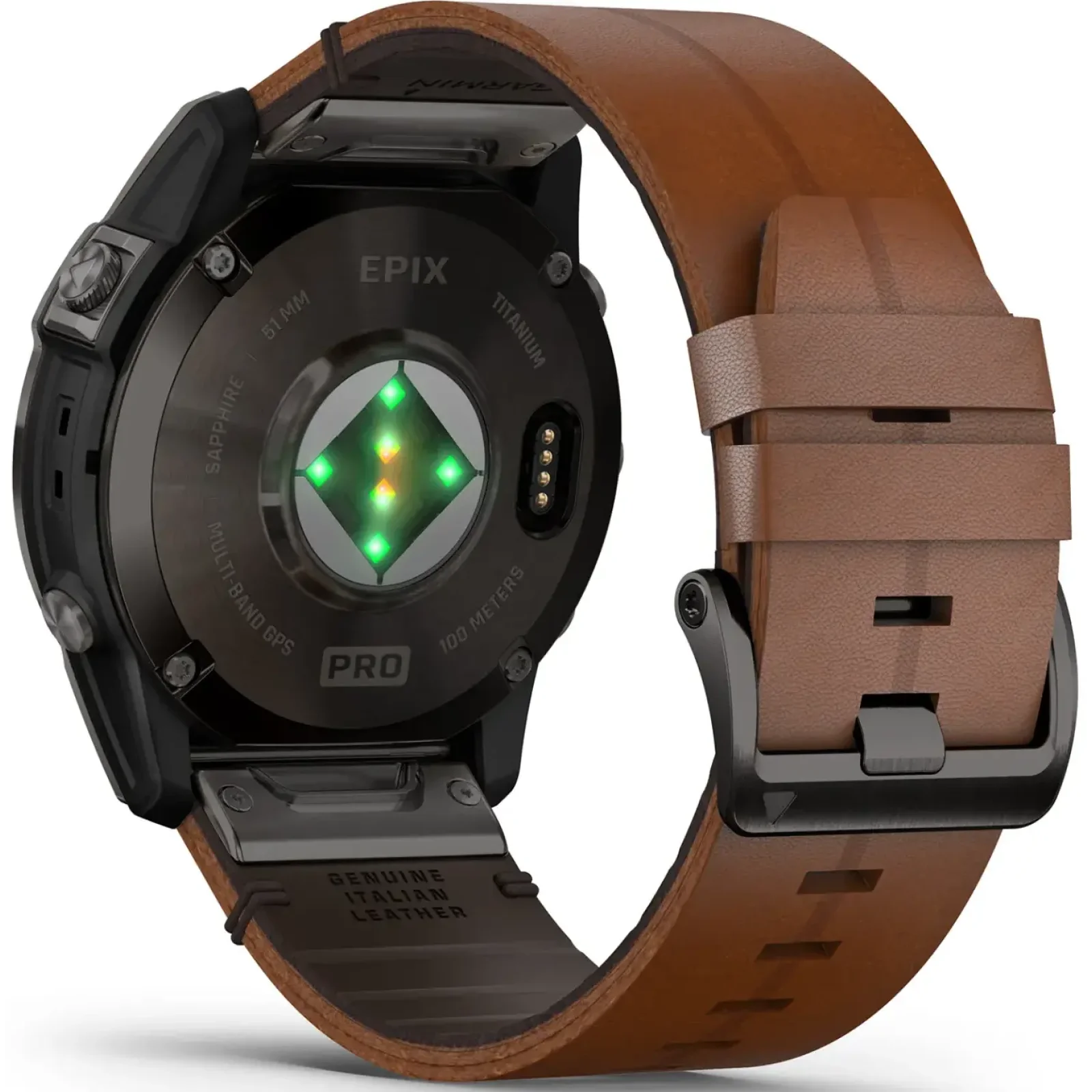 Смарт-годинник GARMIN Epix Pro (Gen 2) Sapphire Edition 51mm Carbon Grey DLC Titanium with Chestnut Leather Band (010-02804-30/31)