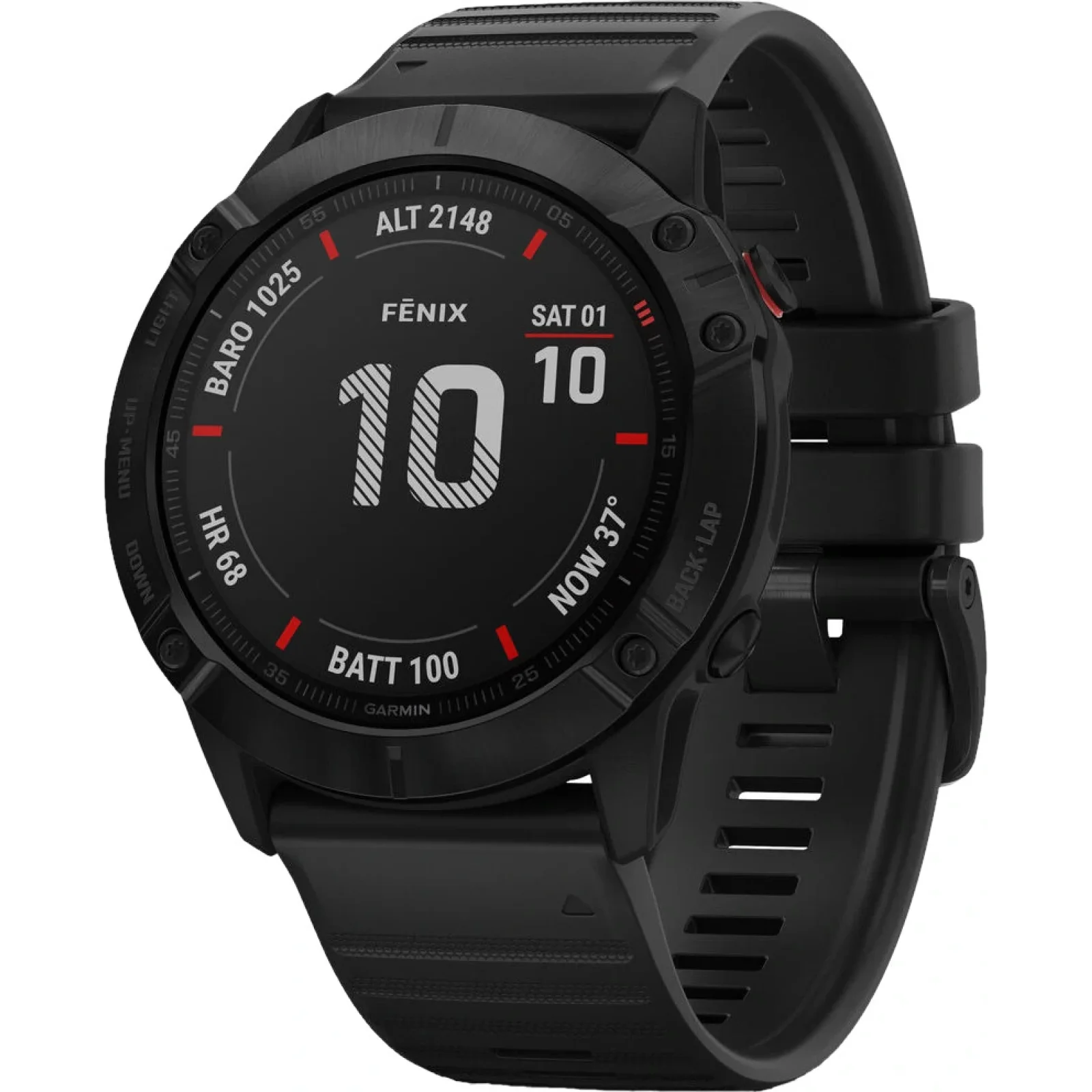 Смарт-годинник GARMIN Fenix 6X Pro Black with Black Band (010-02157-01)