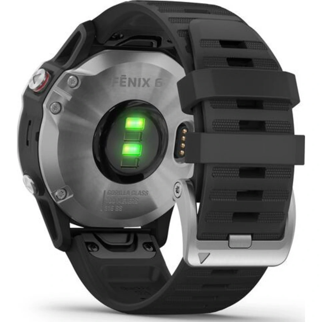 Смарт-часы GARMIN Fenix 6 Silver with Black Band (010-02158-00)
