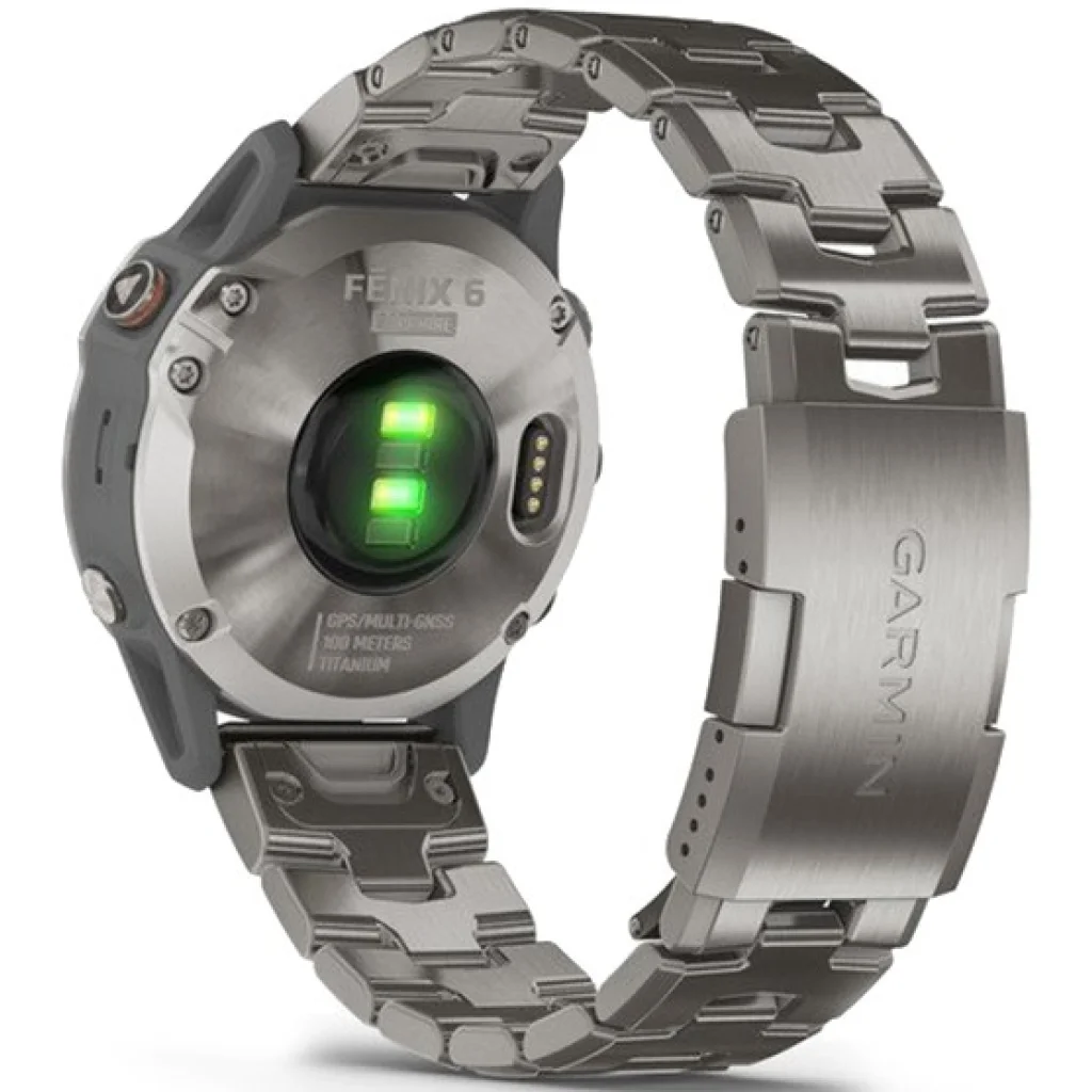 Смарт-годинник GARMIN Fenix 6 Titanium with Vented Titanium Bracelet (010-02158-23)