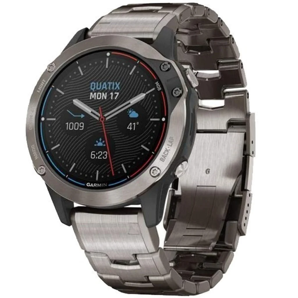 Смарт-часы GARMIN Quatix 6 Titanium Grey with Titanium Band (010-02158-95/94)