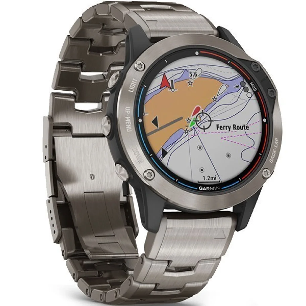Смарт-часы GARMIN Quatix 6 Titanium Grey with Titanium Band (010-02158-95/94)