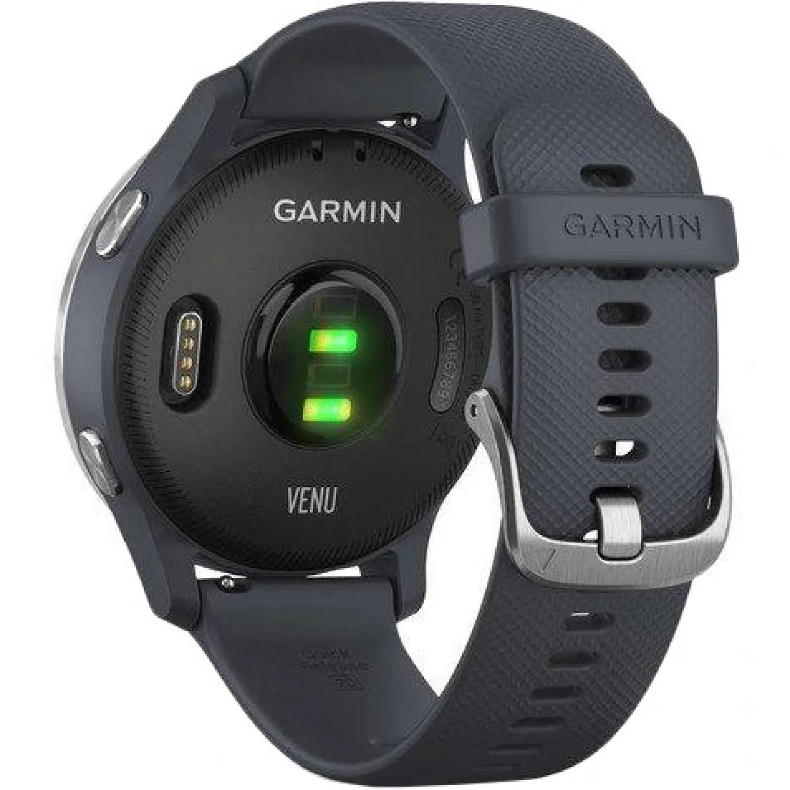 Смарт-годинник GARMIN Venu Silver Stainless Steel Bezel with Granite Blue Case and Silicone Band (010-02173-03)