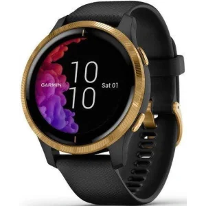 Смарт-годинник Garmin Venu Gold Stainless Steel Bezel with Black Case and Silicone Band (010-02173-33/010-02173-31/010-02173-39) UA