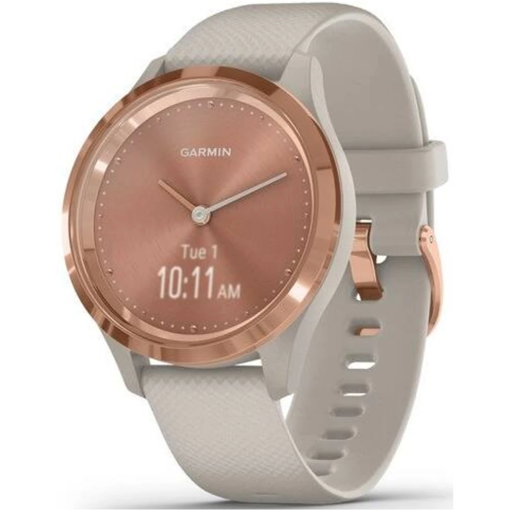 Смарт-годинник GARMIN Vivomove 3s Rose Gold Stainless Steel Bezel with Light Sand and Silicone Band (010-02238-02)