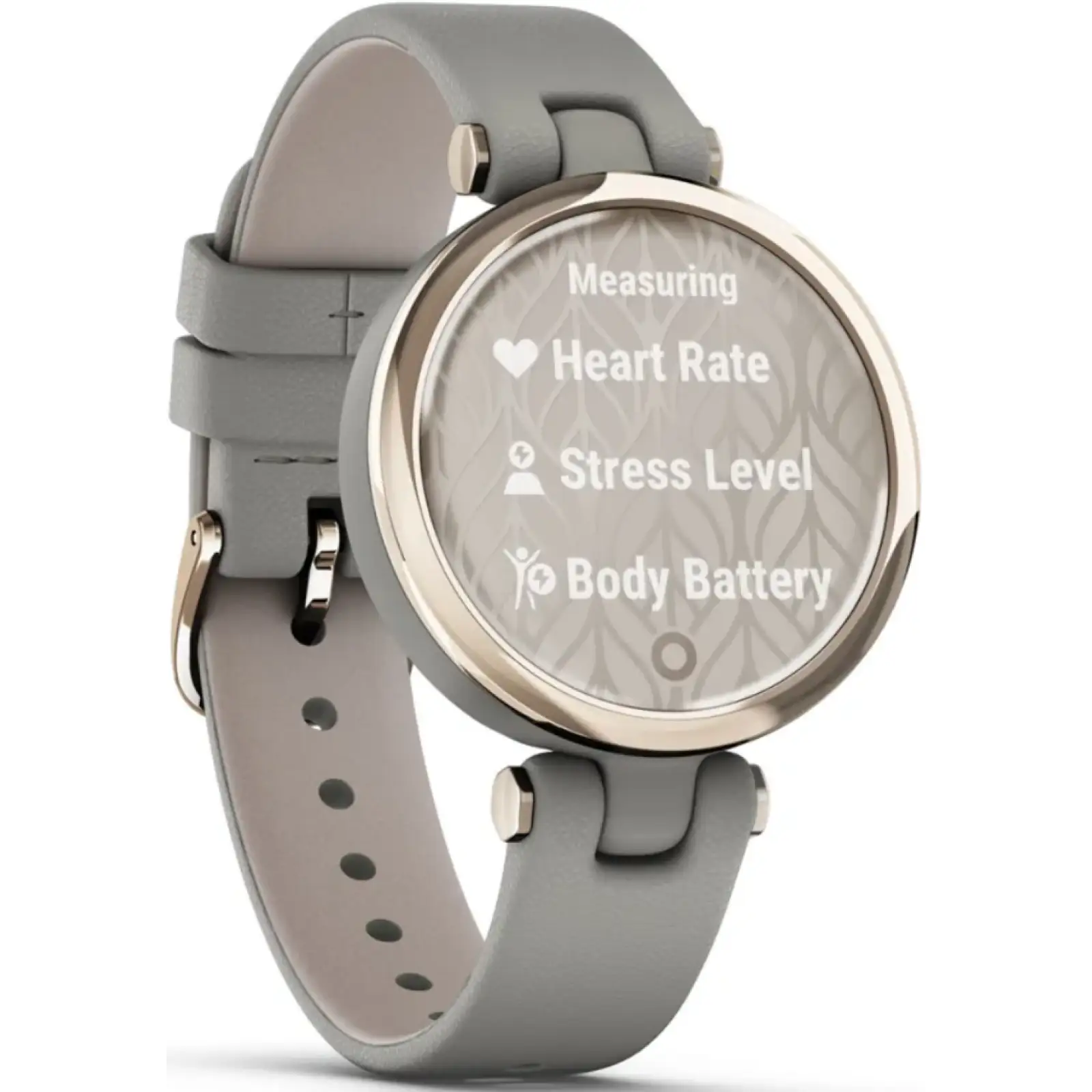 Смарт-годинник GARMIN Lily Cream Gold Bezel with Braloba Gray Case and Italian Leather Band (010-02384-A2/B2)