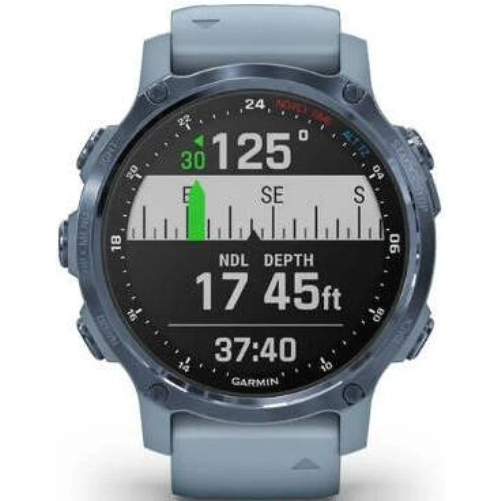 Смарт-годинник GARMIN Descent Mk2S Mineral Blue with Sea Foam Silicone Band (010-02403-07)