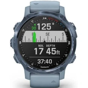 Смарт-часы GARMIN Descent Mk2S Mineral Blue with Sea Foam Silicone Band (010-02403-07)