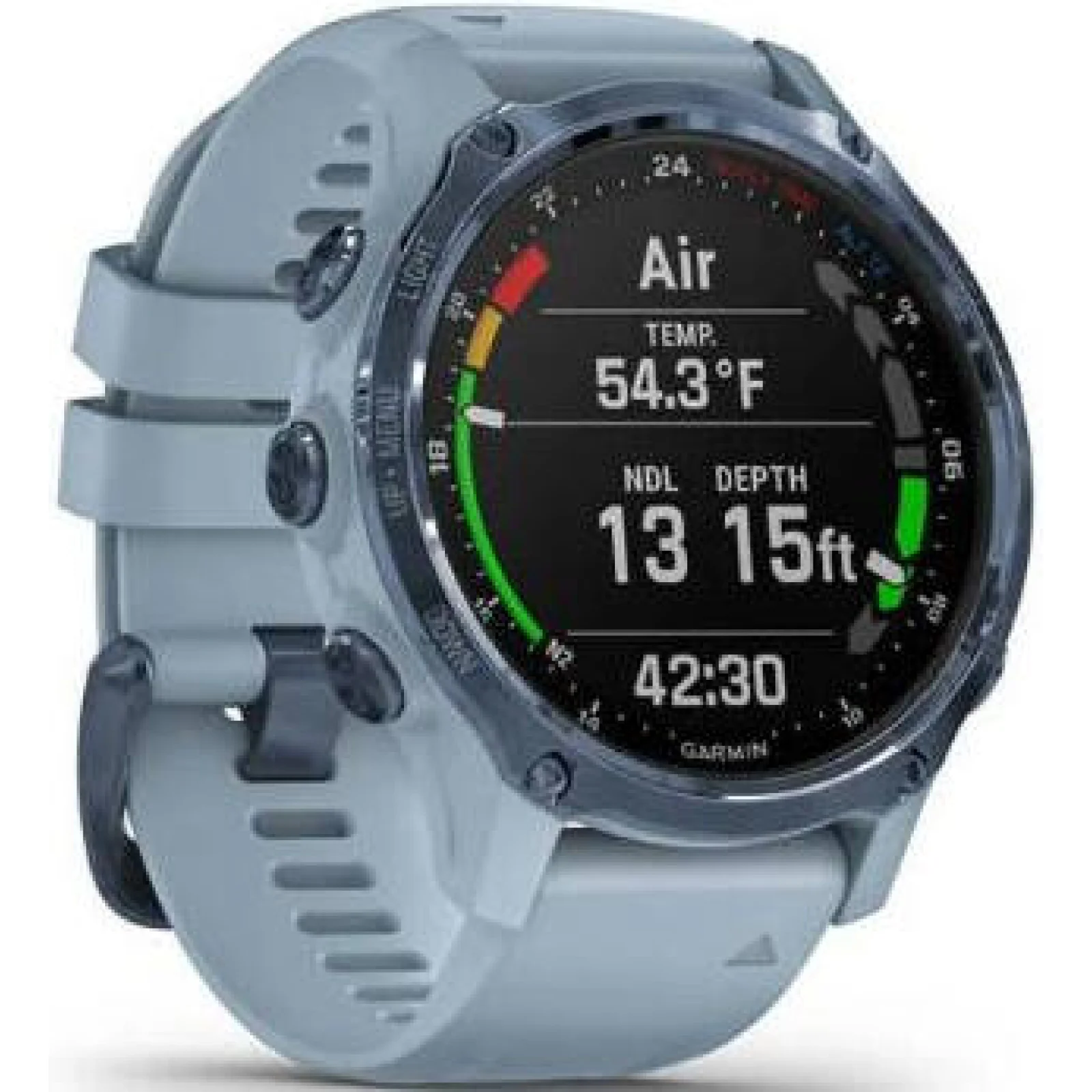 Смарт-годинник GARMIN Descent Mk2S Mineral Blue with Sea Foam Silicone Band (010-02403-07)