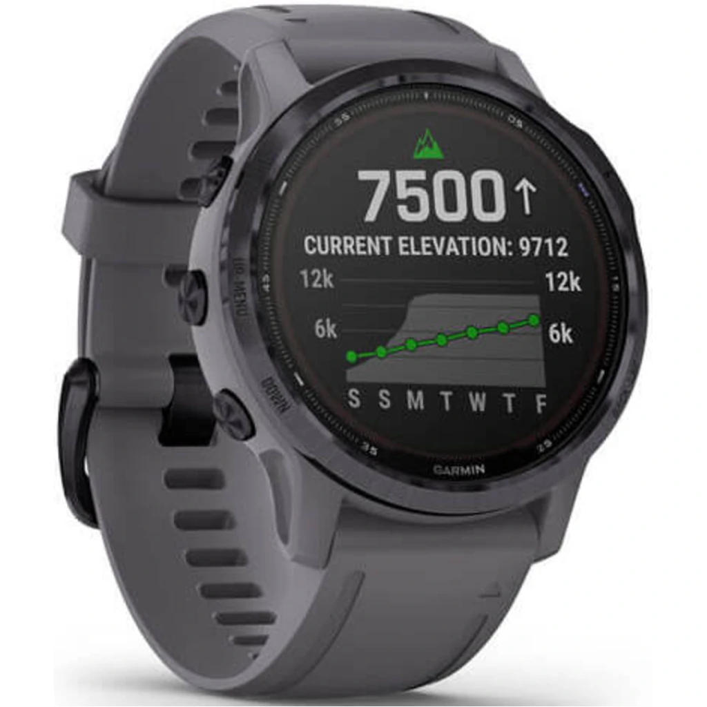 Смарт-годинник GARMIN Fenix 6S Pro Solar Edition Amethyst Steel with Shale Gray Band (010-02409-15)