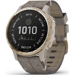 Смарт-годинник Garmin Fenix 6S Pro Solar Edition Light Gold with Shale Grey Suede Band (010-02409-26)