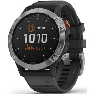 Смарт-годинник Garmin Fenix 6 Solar Silver with Black Band (010-02410-00)