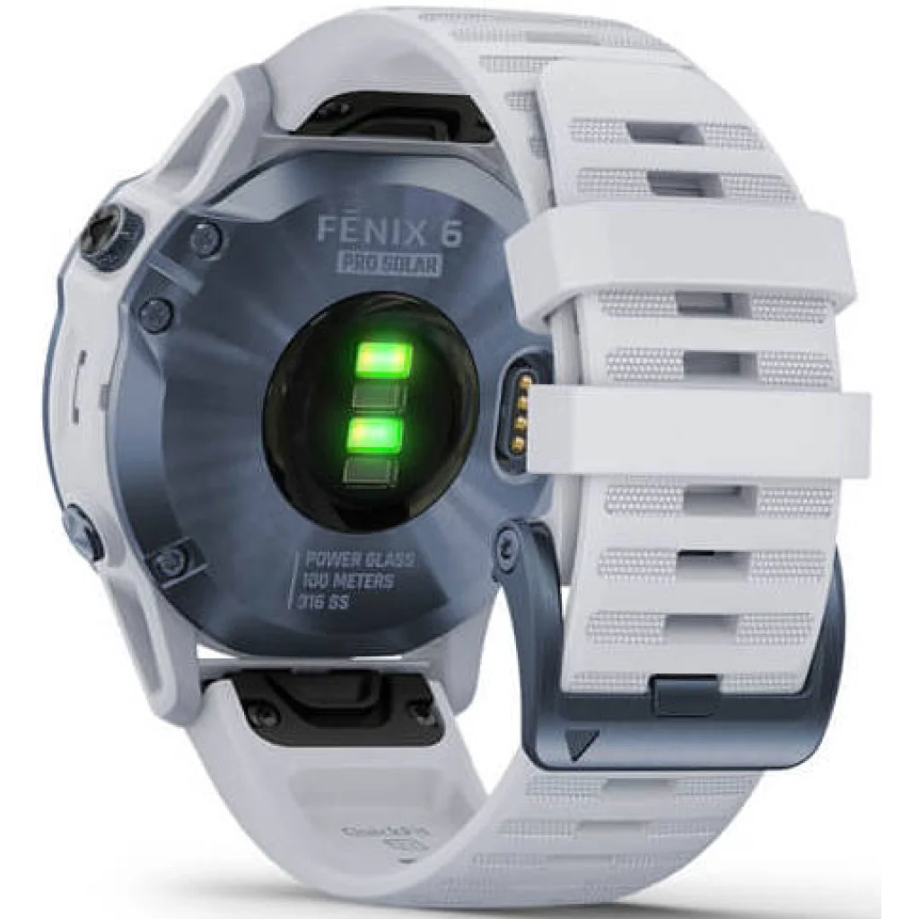 Смарт-часы GARMIN Fenix 6 Pro Solar Mineral Blue Titanium with Whitestone Band (010-02410-18)