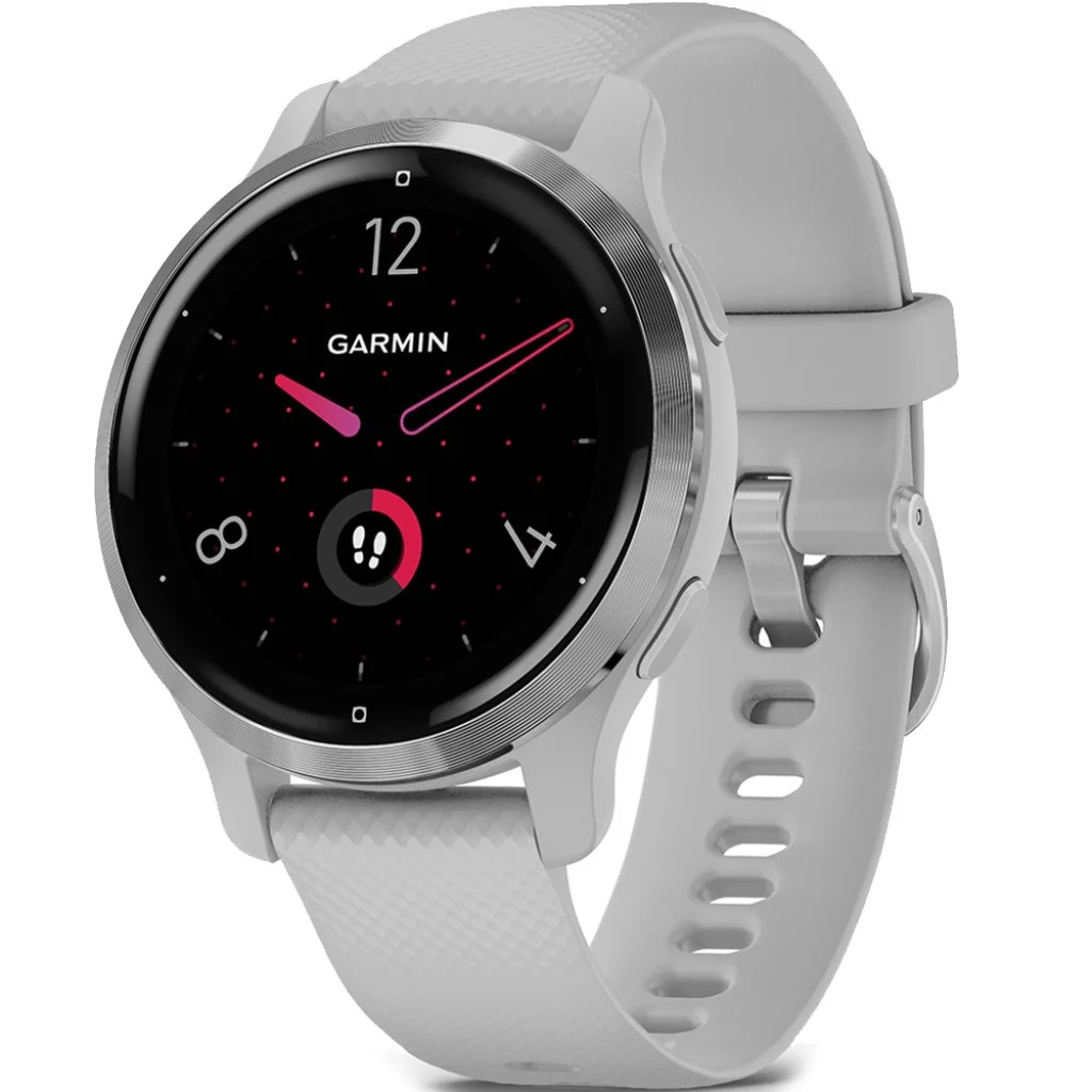 Смарт-годинник GARMIN Venu 2S Silver Stainless Steel Bezel with Mist Gray Case and Silicone Band (010-02429-12)