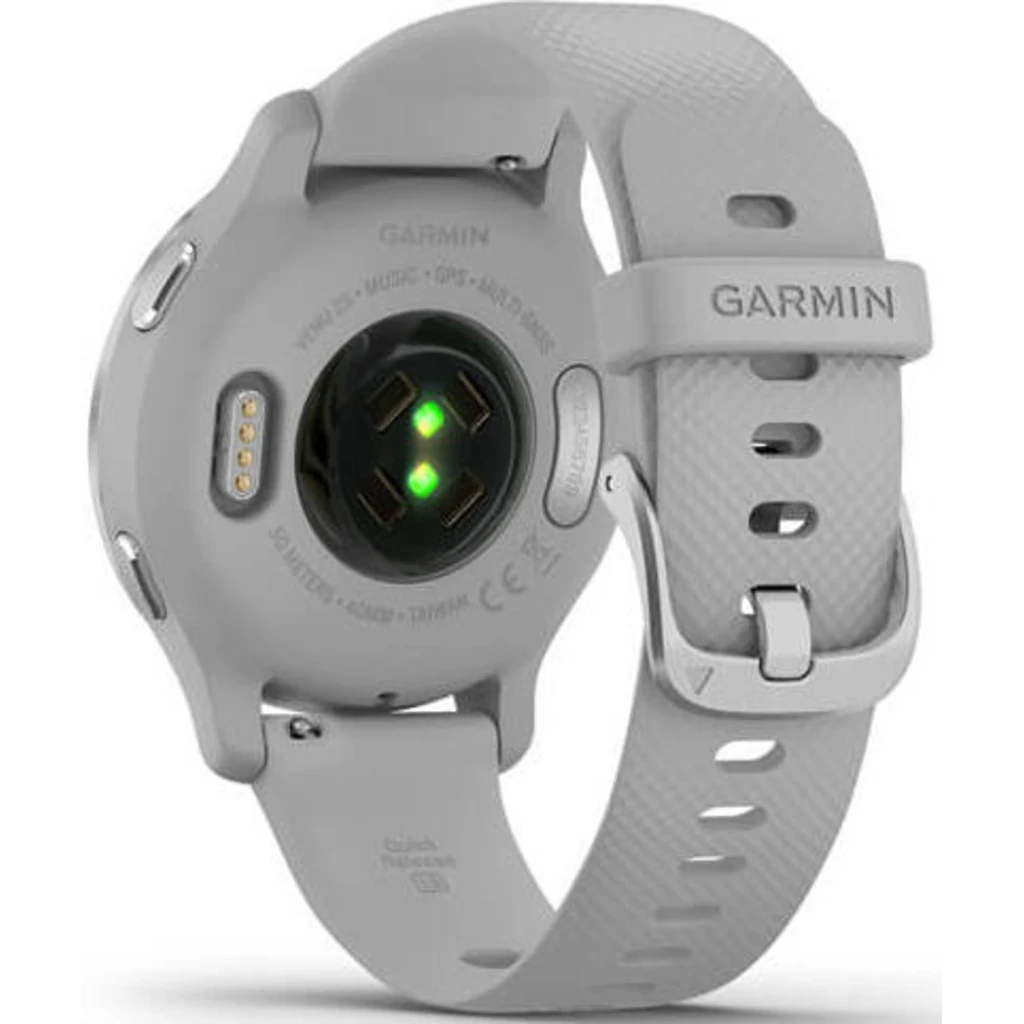 Смарт-годинник GARMIN Venu 2S Silver Stainless Steel Bezel with Mist Gray Case and Silicone Band (010-02429-12)
