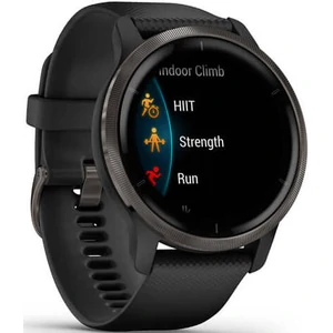Смарт-годинник GARMIN Venu 2 Slate Stainless Steel Bezel with Black Case and Silicone Band (010-02430-01)