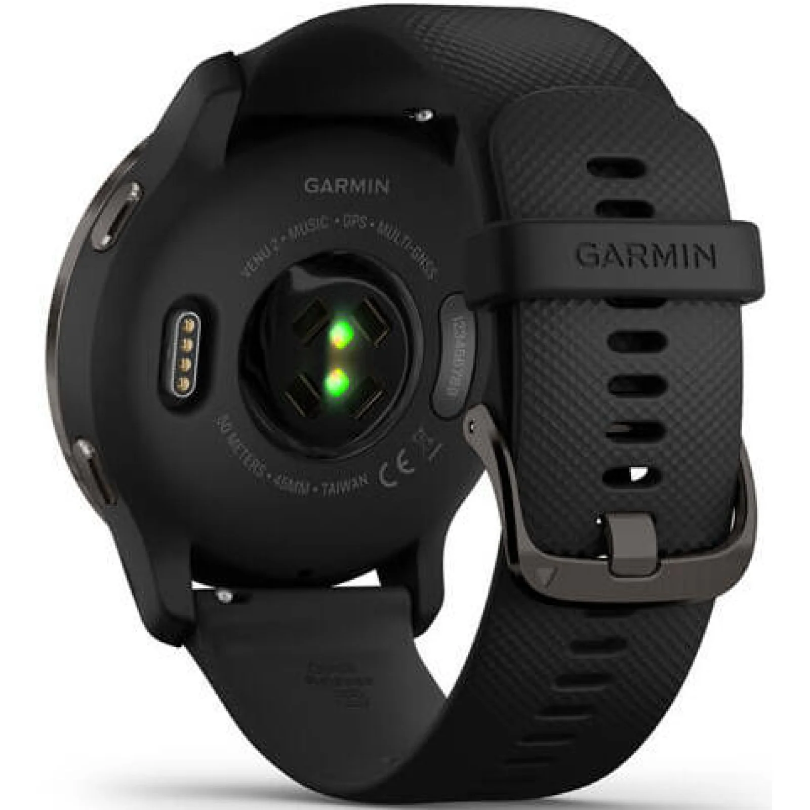 Смарт-годинник GARMIN Venu 2 Slate Stainless Steel Bezel with Black Case and Silicone Band (010-02430-01)