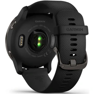 Смарт-годинник GARMIN Venu 2 Slate Stainless Steel Bezel with Black Case and Silicone Band (010-02430-01)