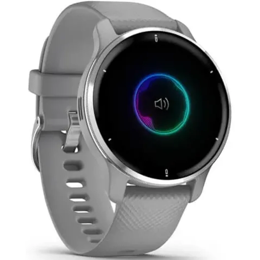 Смарт-годинник GARMIN Venu 2 Plus Silver Stainless Steel Bezel With Powder Grey Case and Silicone Band (010-02496-00/10)