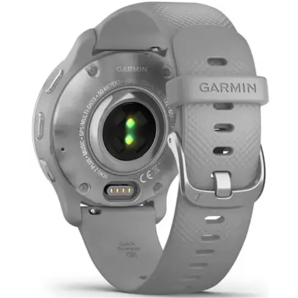 Смарт-годинник GARMIN Venu 2 Plus Silver Stainless Steel Bezel With Powder Grey Case and Silicone Band (010-02496-00/10)