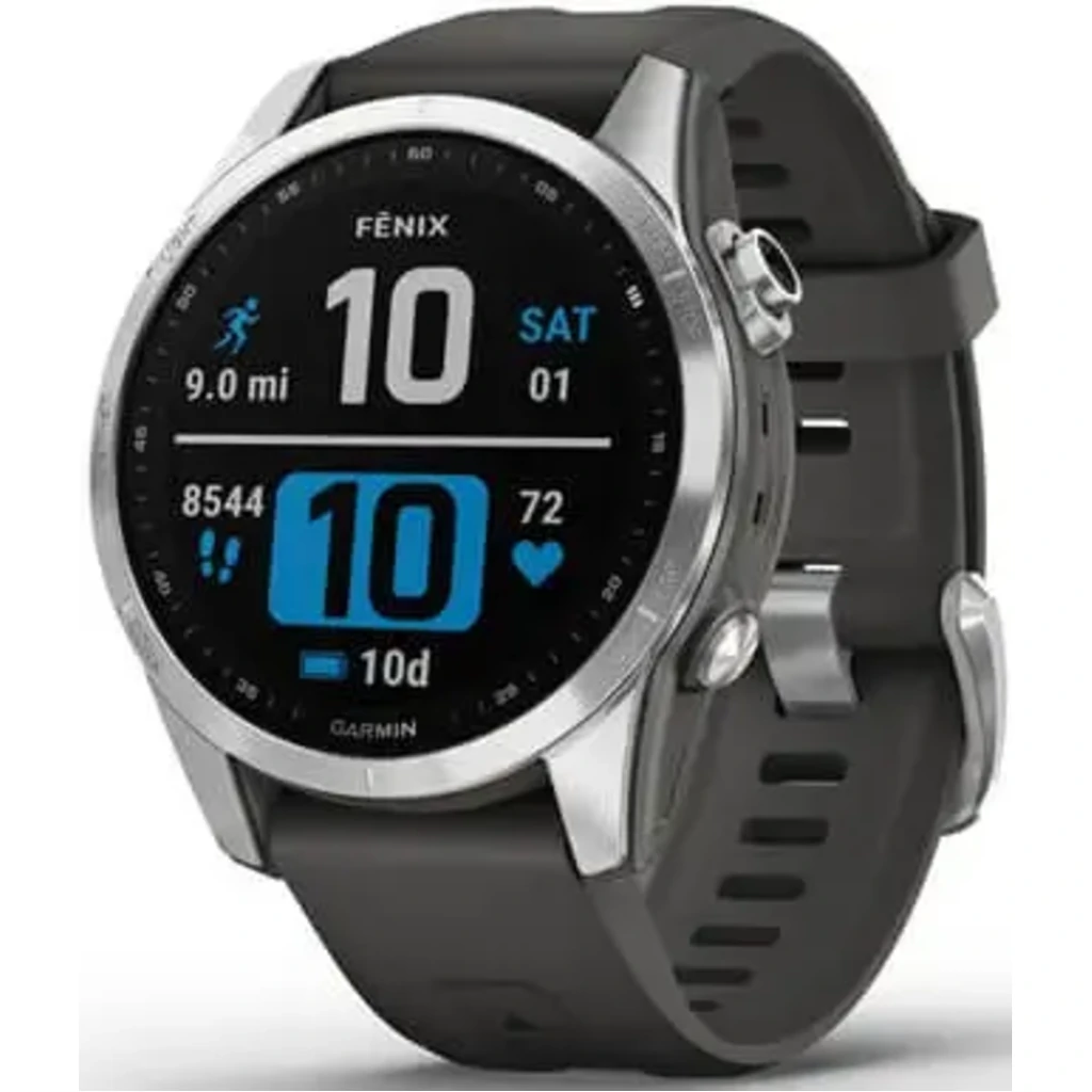 Смарт-годинник GARMIN Fenix 7S Silver with Graphite Band (010-02539-00/01)