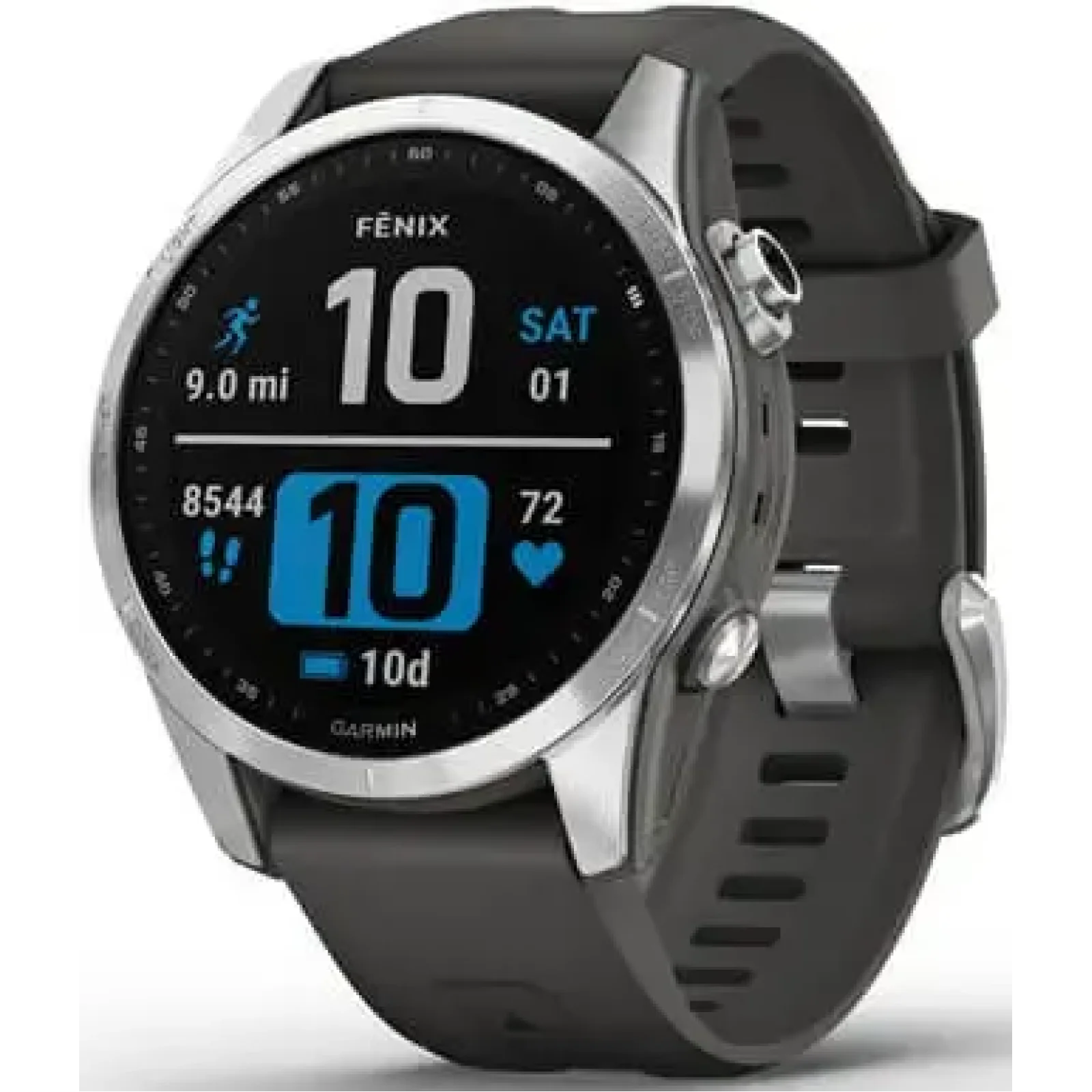 Смарт-годинник GARMIN Fenix 7S Silver with Graphite Band (010-02539-00/01)