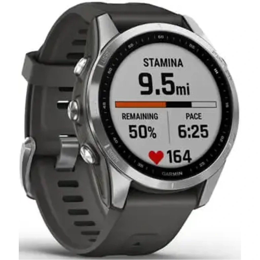 Смарт-годинник GARMIN Fenix 7S Silver with Graphite Band (010-02539-00/01)
