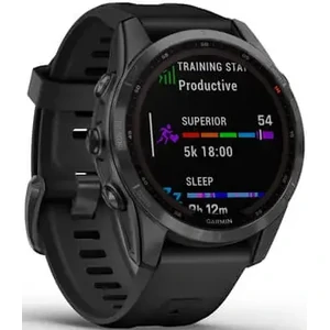 Смарт-часы GARMIN Fenix 7S Solar Slate Gray with Black Band (010-02539-12/13)