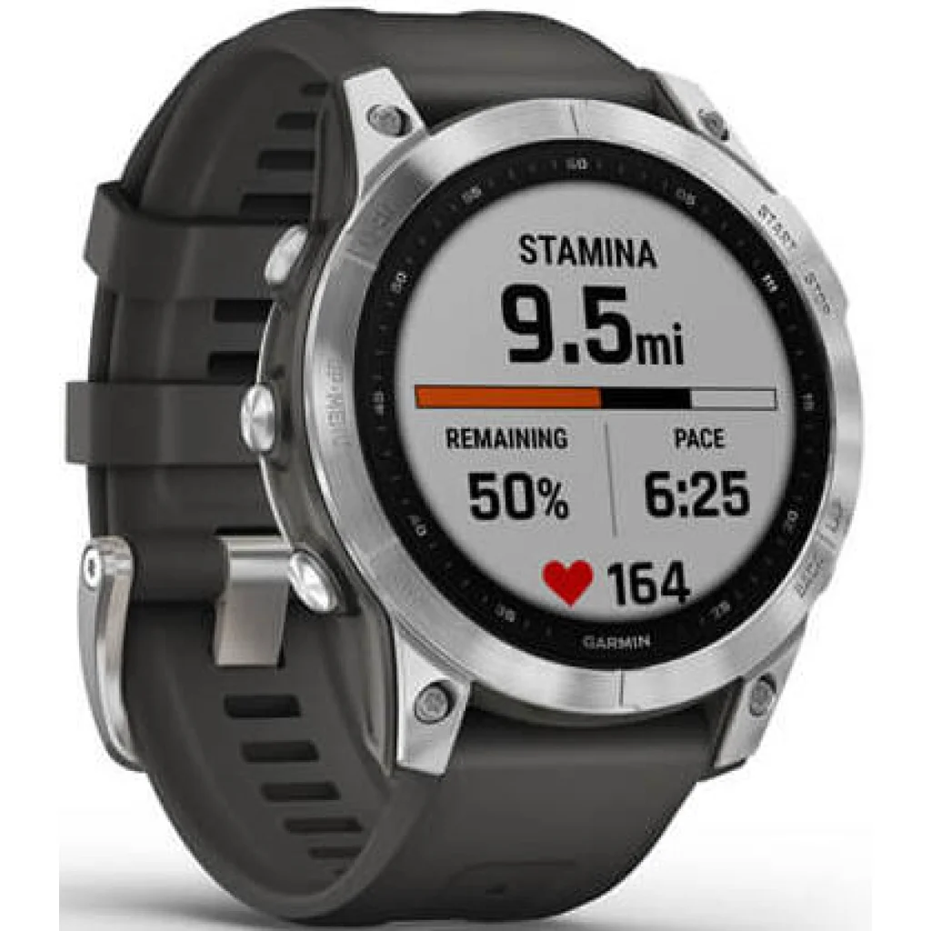 Смарт-годинник GARMIN Fenix 7 Silver with Graphite Band (010-02540-00/01)