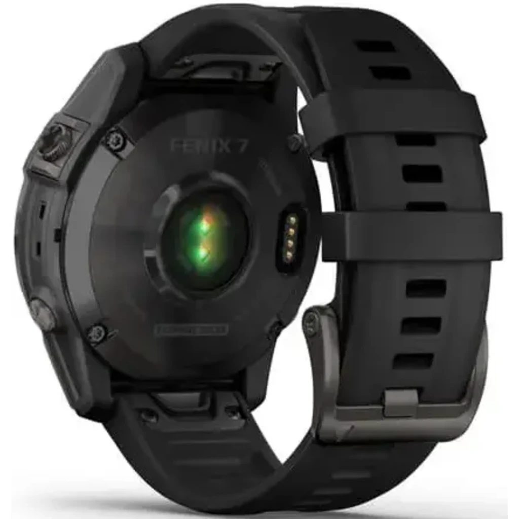 Смарт-годинник GARMIN Fenix 7 Sapphire Solar Carbon Gray DLC Titanium with Black Band (010-02540-20/21)