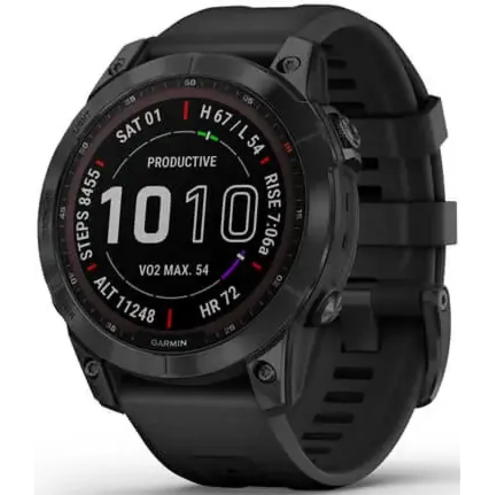 Смарт-годинник GARMIN Fenix 7 Sapphire Solar Black DLC Titanium with Black Band (010-02540-34/35)