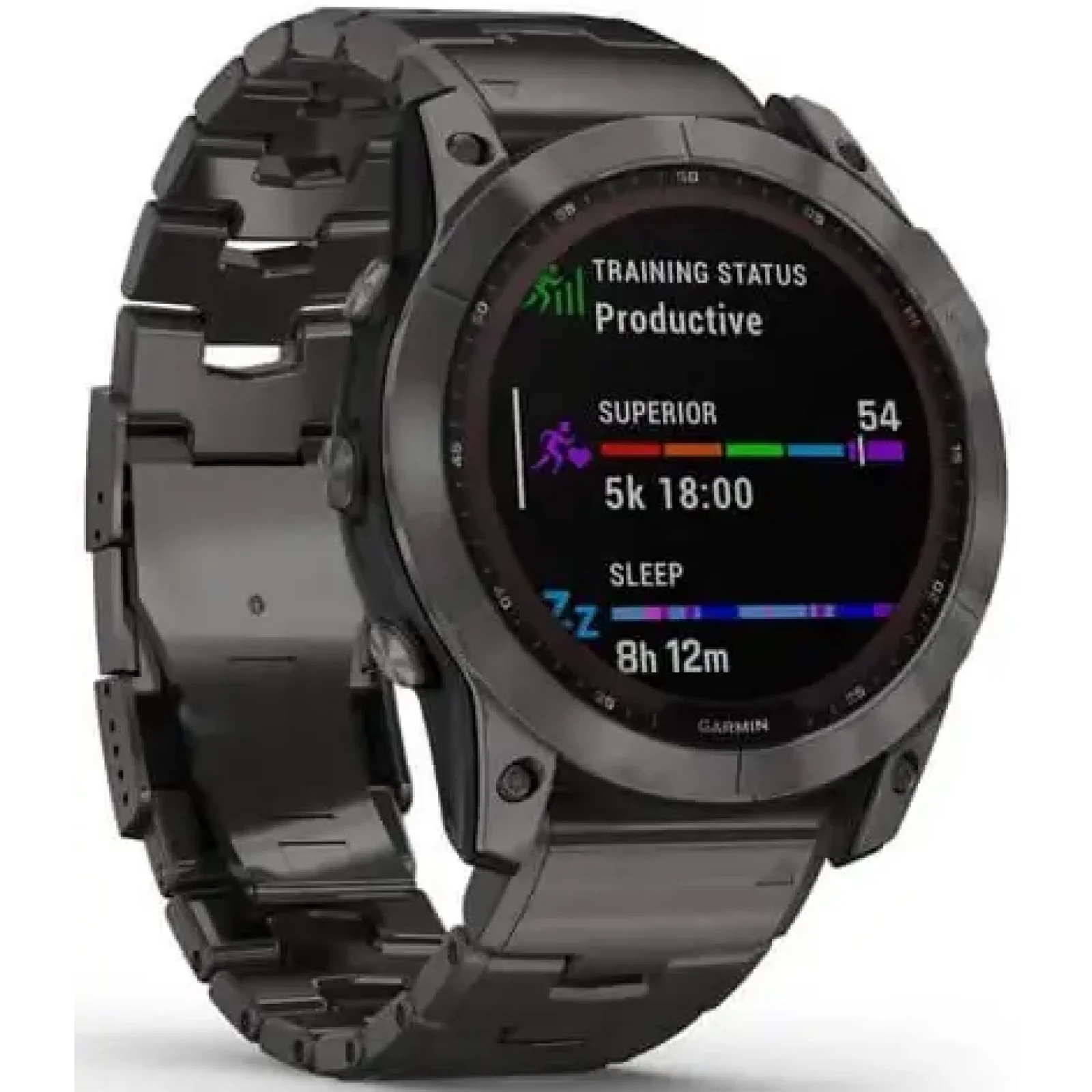 Смарт-годинник GARMIN Fenix 7 Sapphire Solar Carbon Gray DLC Titanium with Carbon Gray DLC Vented Titanium Band (010-02540-39)