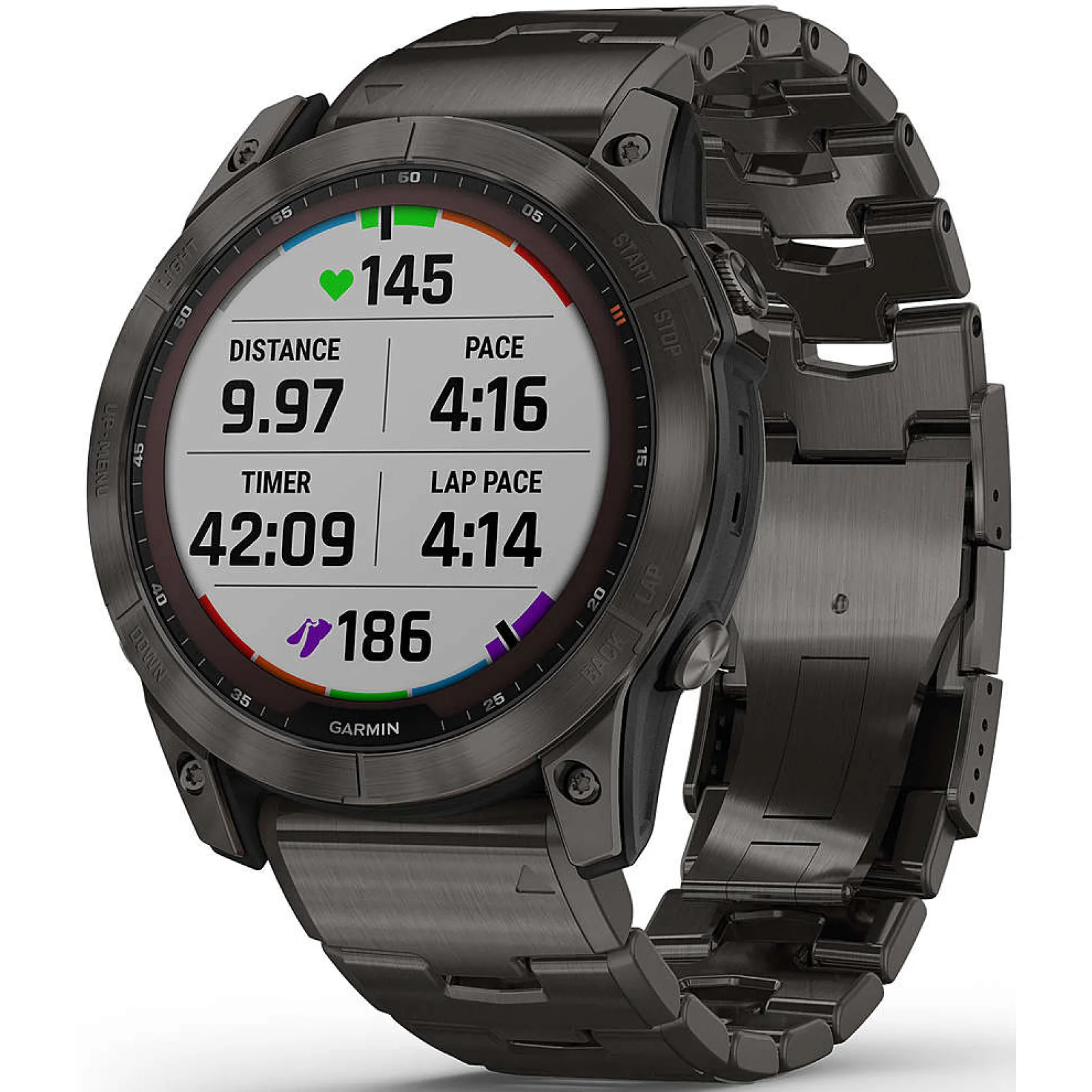 Смарт-годинник GARMIN Fenix 7X Sapphire Solar Carbon Gray DLC Titanium with Carbon Gray DLC Vented Titanium Band (010-02541-27)