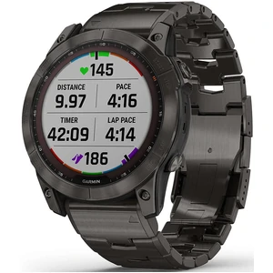 Смарт-годинник Garmin Fenix 7X Sapphire Solar Carbon Gray DLC Titanium with Carbon Gray DLC Vented Titanium Band (010-02541-27)