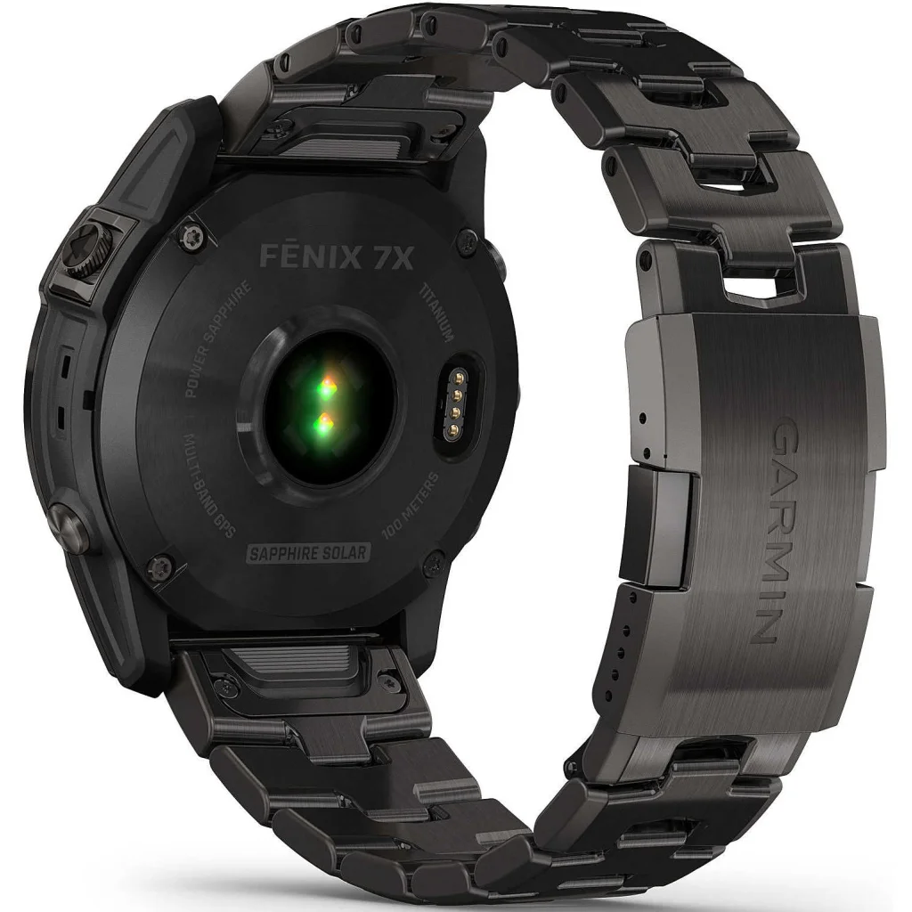 Смарт-часы GARMIN Fenix 7X Sapphire Solar Carbon Gray DLC Titanium with Carbon Gray DLC Vented Titanium Band (010-02541-27)