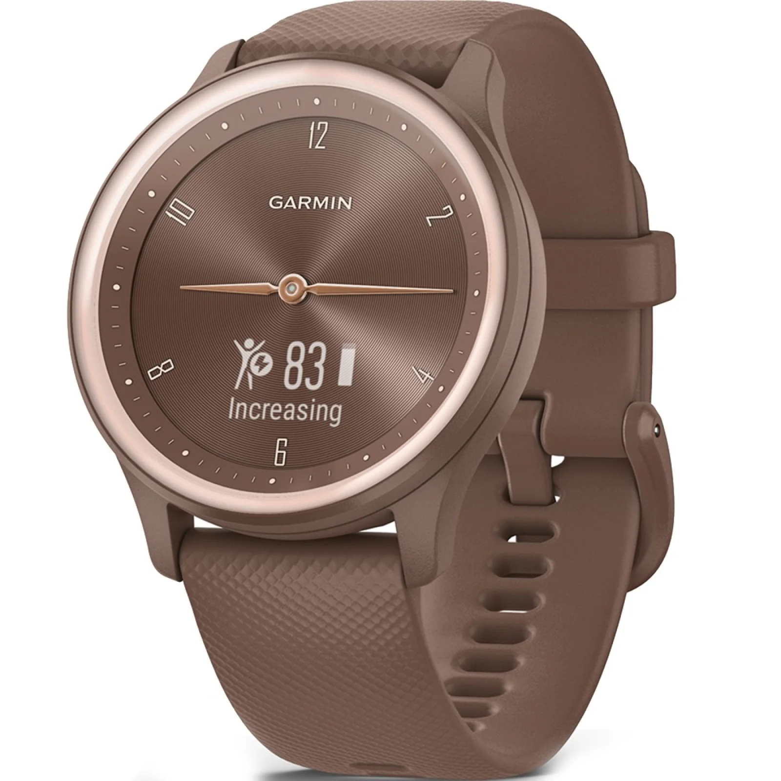 Смарт-годинник GARMIN Vivomove Sport Cocoa Case and Silicone Band with Peach Gold Accents (010-02566-02)